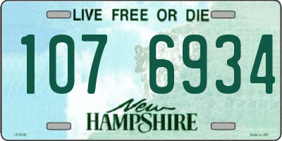 NH license plate 1076934
