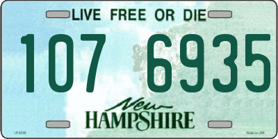 NH license plate 1076935