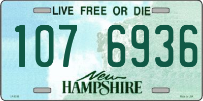 NH license plate 1076936