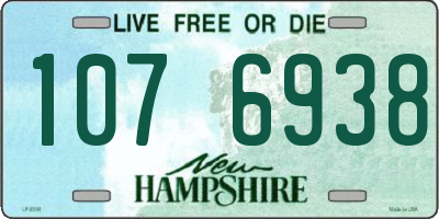 NH license plate 1076938