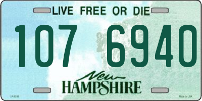 NH license plate 1076940