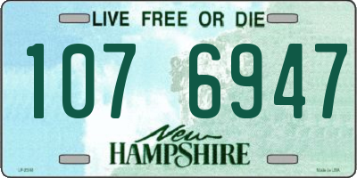 NH license plate 1076947