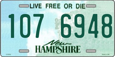 NH license plate 1076948