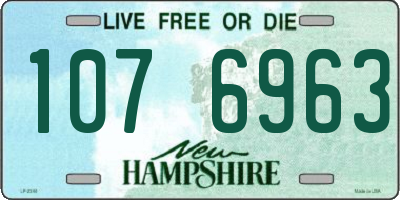 NH license plate 1076963