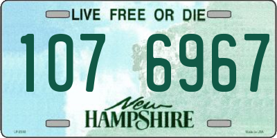 NH license plate 1076967