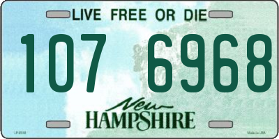 NH license plate 1076968