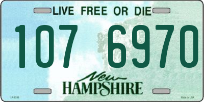 NH license plate 1076970
