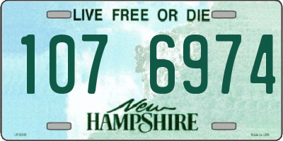 NH license plate 1076974
