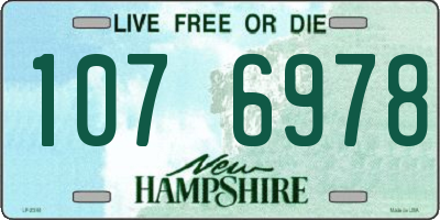 NH license plate 1076978
