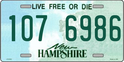 NH license plate 1076986