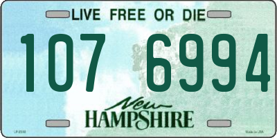 NH license plate 1076994