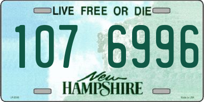 NH license plate 1076996