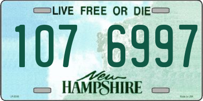 NH license plate 1076997