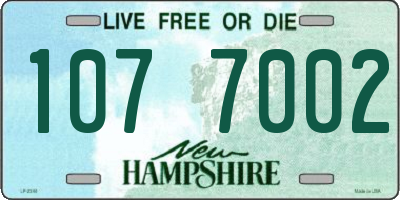 NH license plate 1077002