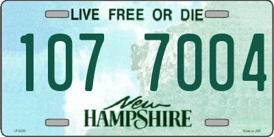 NH license plate 1077004