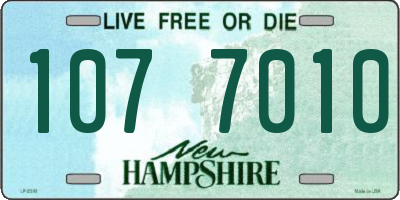 NH license plate 1077010