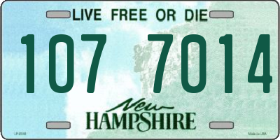 NH license plate 1077014