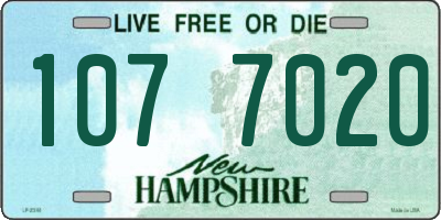 NH license plate 1077020