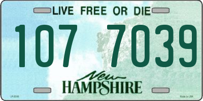 NH license plate 1077039