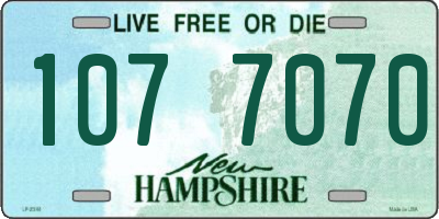 NH license plate 1077070