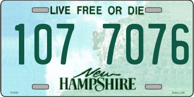 NH license plate 1077076