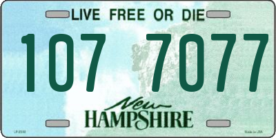 NH license plate 1077077