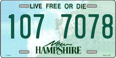NH license plate 1077078