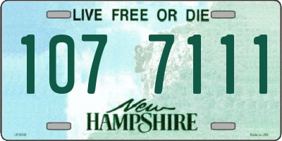 NH license plate 1077111