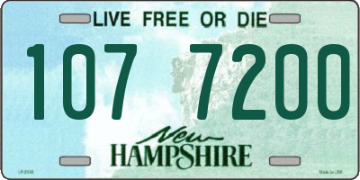 NH license plate 1077200