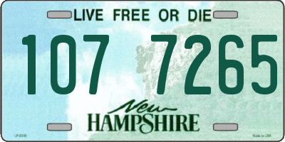 NH license plate 1077265