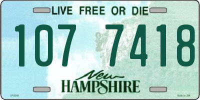 NH license plate 1077418
