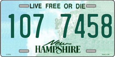 NH license plate 1077458