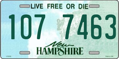 NH license plate 1077463