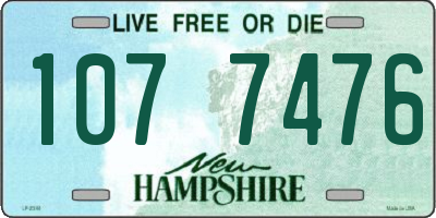 NH license plate 1077476