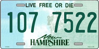 NH license plate 1077522
