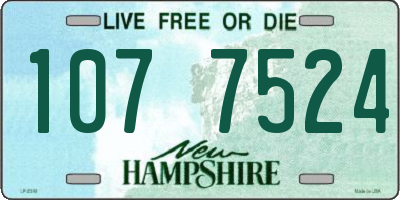 NH license plate 1077524
