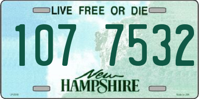 NH license plate 1077532