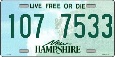 NH license plate 1077533