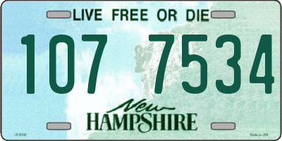 NH license plate 1077534