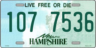 NH license plate 1077536