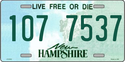 NH license plate 1077537