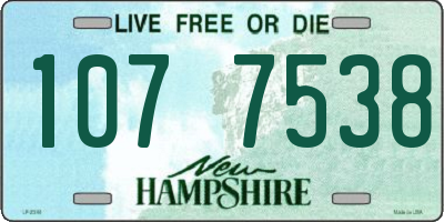 NH license plate 1077538