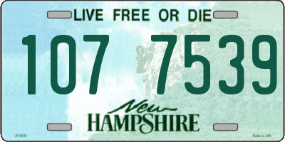 NH license plate 1077539