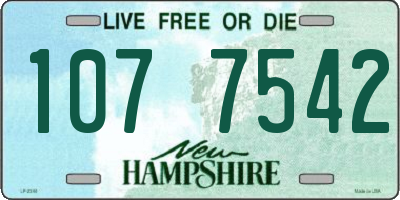 NH license plate 1077542