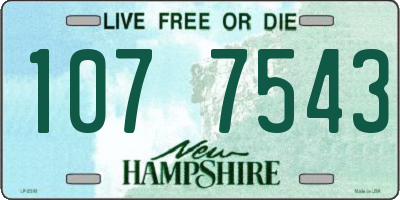 NH license plate 1077543