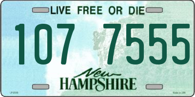 NH license plate 1077555