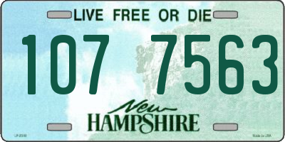 NH license plate 1077563