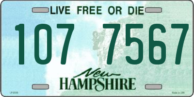 NH license plate 1077567