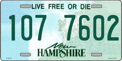 NH license plate 1077602