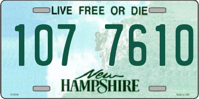 NH license plate 1077610